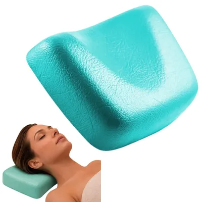 Image de Coussin appuie tête en mousse PUR pour solarium, menthe, soutien ergonomique tête et nuque pour spa et repos