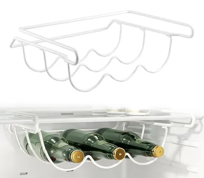 Immagine prodotto di Portabottiglie bianco per frigorifero, dimensioni 33 x 31 x 11,5 cm