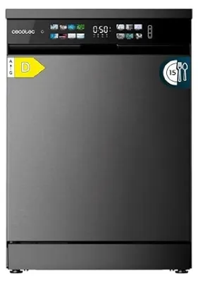 Produktbild von Cecotec Bolero Aguazero 6210 Dark D, Arbeitsplatte, Standardgröße (60 cm), Grau, Berührung, Schublade, 15 Maßgedecke