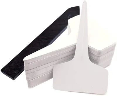 Produktbild von Pflanzenstecker, 100 stk. Stecketiketten Wetterfest Pflanzenschilder mit 1 stk. Garten Schiefer-Schilder, Kräuter Schilder zum Beschriften