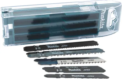 Produktbild von Makita - Sada pilových listů pro přímočarou pilu - na dřevo, kov - 10 kusů - T-hranol