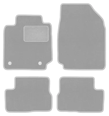 Obrázok produktu pre Velúrové autokoberce pre: Nissan Micra K12 2002-2010 (hatchback) – sada 4 ks, sivé, na mieru – Wielganizator OSLO