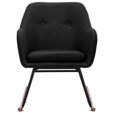 Produktbild von "2026 Aktion"Schaukelstuhl Modernes Design - Schwingsessel/Fernsehsessel- Schwarz Stoff - 60x71x79 cm DEMöbel 4326122