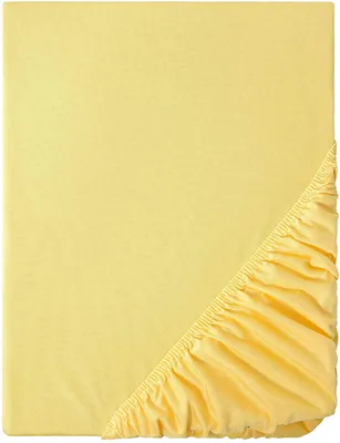 Produktbild von Mikrofaser Spannbettlaken Spannbetttuch in vielen Größen und Farben, 180x200cm Gelb