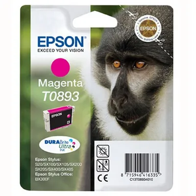 Produktbild von Epson Monkey Tintenpatrone Magenta T0893 DURABrite Ultra Ink, Magenta, Tinte auf Pigmentbasis, 1 Stück(e)