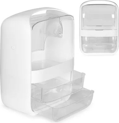 Immagine prodotto di Organizer per scatola per cosmetici con cassetti - bianco
