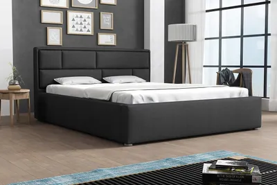Obrázek produktu pro Manželská postel s úložným prostorem a roštem 160x200 IVENDORF 2 - šedá 1