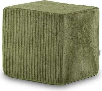 Obrázok produktu pre Kreslo Pouffe Block Corduroy - mäkké a pohodlné - moderné - farba: SZ20 Green