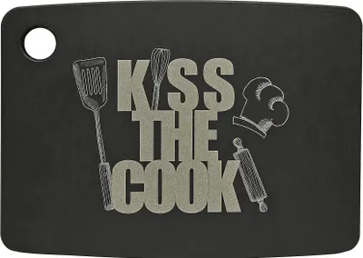 Obrázok produktu pre JADE Schneidebrett Kiss the cook 20,3x15x0,6cm schwarz