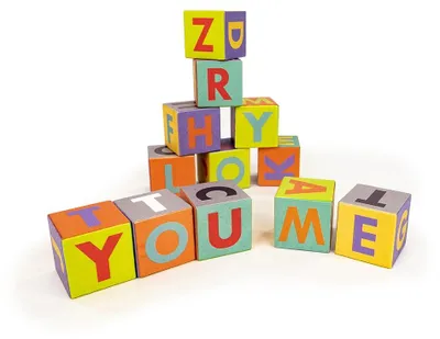 Produktbild von Bajo Alphabet Spielzeug Me & You - bunte Kunststoffblöcke