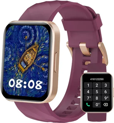 Produktbild von Dakofied Smartwatch 1.85 Zoll Uhr Damen Herren mit Telefonfunktion, Fitness Uhr mit Herzfrequenz & SpO2, 110+ Sportmodi, IP68