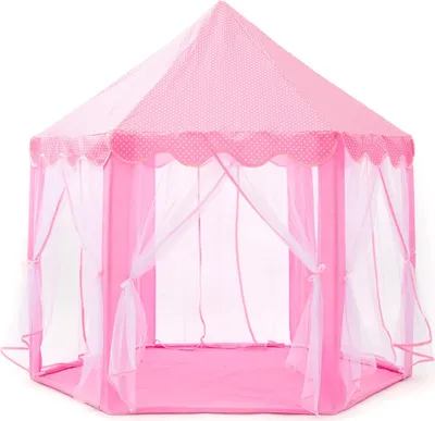 Productafbeelding van Kindertent "Kasteel", 135 x 140 cm, zeshoekig, inclusief draagtas - Een kasteel voor de prinses