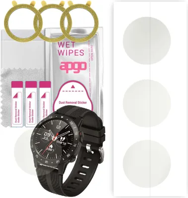 Produktbild von apgo 3 Stück Schutzfolie, Matt, kompatibel mit Maxcom FW37 Argon Smartwatch, Hydrogel Displayschutzfolie mit Positionierhilfe, Displayfolie, robust und kratzfest