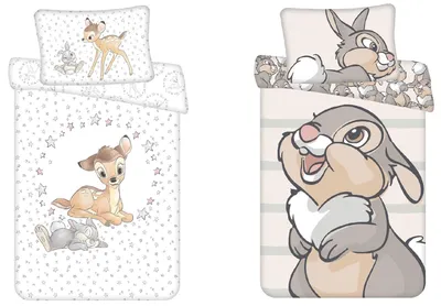 Produktbild von Disney Kinderbettwäsche mit Motiv Bambi Klopfer 2 Bettwäsche-Sets