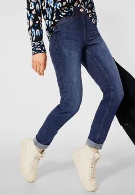 Produktbild von 26750 Cecil, Toronto, Damen Jeans Hose, Stretchdenim, blue destroy, W 27 L 32