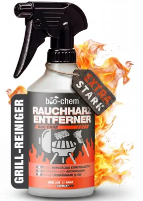 Produktbild von bio-chem Rauchharz-Entferner - 500 ml - Backofen- und Grillreiniger Konzentrat für Gasgrill, Edelstahl, Gusseisen u.v.m. - Extrem kraftvolle Formel gegen hartnäckige Ablagerungen -  DE