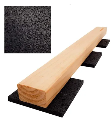 Terrassenpads 90x90x8 mm, 100 Stück, Gummi, wasserfest