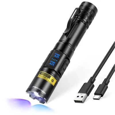 Imagen del producto de Linterna UV de 365 nm y 395 nm, luz negra doble