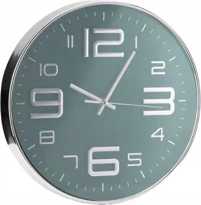 Obrázek produktu pro Hodiny nástěnné chrom 30,5 cm černá KO-837000130cern
