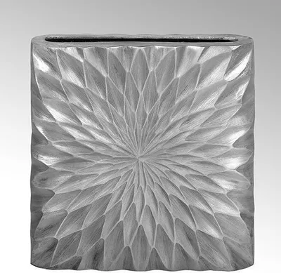 Produktbild von Lambert Crisant Gefäß Aluminiumguß oval groß graphit galvanisiert H 27 cm, B 27 cm, T 6 cm 40866
