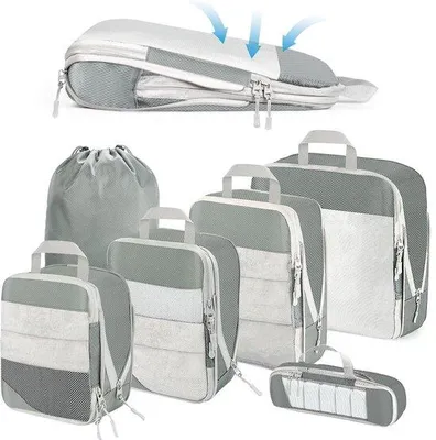 Produktbild von Famanu Packwürfel Set 6-teilig - Reiseorganizer in Grau