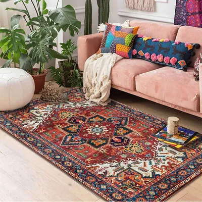 Imagen del producto de Alfombra con estampado floral vintage, 200 x 250 cm