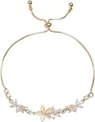 Imagen del producto de Pulsera dorada para mujer, ajustable, elegante joya, regalo para mujer y niña