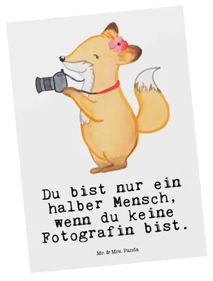 Produktbild von Mr. & Mrs. Panda Postkarte Fotografin Herz - Weiß - Geschenk, Postkarten, Beruf, Ausbildung, Ansichtskarte, Lustig, Ansichtskarten, Fotokarte, Spruch, kunstkarte