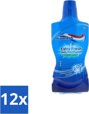 Productafbeelding van Aquafresh mondwater – Frisse munt – 500 ml - Voordeelverpakking - 12 stuks