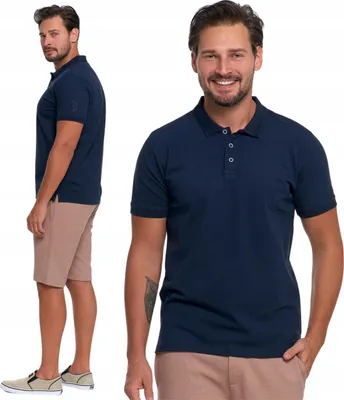 Productafbeelding van Poloshirt – herenpoloshirt, maat M – blauw herentrui – T-shirt met korte mouwen – katoenen poloshirt