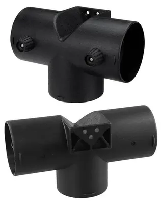 Obrázok produktu pre 75 mm T-kus pre stojaciu klimatizáciu – konektor pre stojaciu klimatizáciu – 2 ventily – príslušenstvo pre dieselové stojace klimatizácie – sada 2 kusov