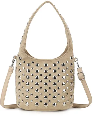 Immagine prodotto di Borsa a tracolla in ecopelle effetto scamosciata Eloura - Donna - Beige