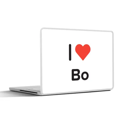 Produktbild von MuchoWow® Laptop Aufkleber Sticker Cover Ich liebe - Bo - Girl 30x22 cm - Laptop-Sticker