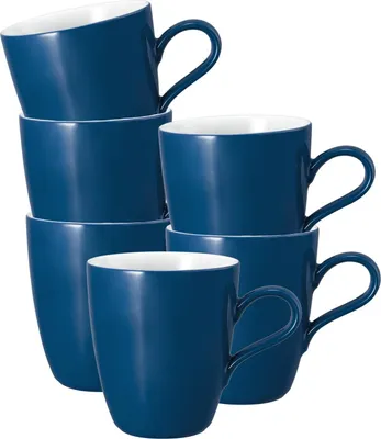 Produktbild von Seltmann Weiden Life Fashion Henkelbecher 400 ml 6er Set Classic Blue