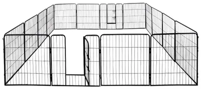 Zdjęcie produktu dla Kojec dla szczeniąt - 80 x 100 cm - Składany - Ogrodzenie dla szczeniąt, 8 elementów