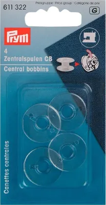 Produktbild von Prym 611322, Spule, Transparent, 4 Stück(e), Kunststoff, 2,05 cm, 11,7 mm
