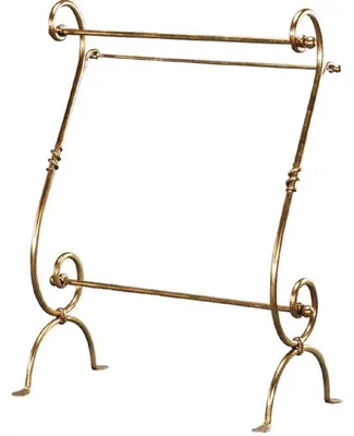 Produktbild von Casa Padrino Luxus Jugendstil Handtuchhalter Gold 75 x 40 x H. 100 cm - Barock & Jugendstil Badezimmer Accessoires