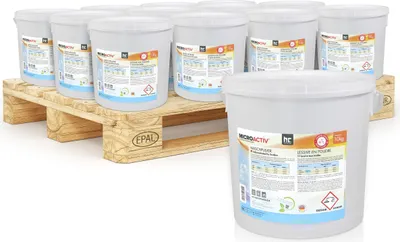 Produktbild von 10 kg Microactiv® Waschpulver Vollwaschmittel für weiße und bunte Wäsche - für Waschtemperaturen bis zu 95 °C