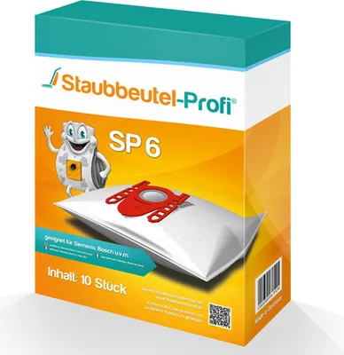 Produktbild von Staubsaugerbeutel Staubbeutel-Profi SP6 kompatibel zu Swirl S67 geeig. für Staubsauger Siemens VS06G VSZ3 Z3.0 VSQ5X Q 5.0, VSQ8 Q8 (10 Staubbeutel)