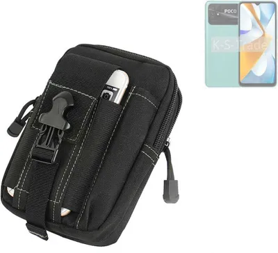Produktbild von K-S-Trade Gürtel Tasche kompatibel mit POCO C40 Gürteltasche Holster Schutz Hülle Handy Hülle Smartphone outdoor Handy-Hülle schwarz