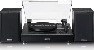 Produktbild von Lenco - LS-101BK - Plattenspieler aus Holz mit Riemenantrieb