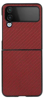Obrázok produktu pre Pre Samsung Galaxy Z Flip4 5G Carbon Case Puzdro na mobilný telefón Red Cover Case New