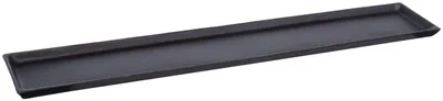 Dekoschale Aluminium rechteckig 75,5 x 13,5 cm Schwarz