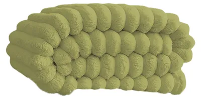 Produktbild von Kuschelige Plüschdecke aus Kunstkaninchenfell, weiche Luftpolsterdecke, warme, dicke Felldecke für Sofa, Bett und Wohnzimmer