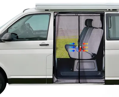 Produktbild von Moskitonetz Magnetisch für VW T5 T6 Schiebetür | Insektennetz Fliegengitter Sonnenschutz Camping Zubehör