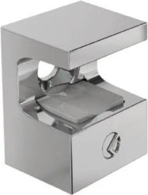 Produktbild von ITALIANA FERRAMENTA Glasbodenträger KRISTAL zum Schrauben, Glas 8 mm, vernickelt
