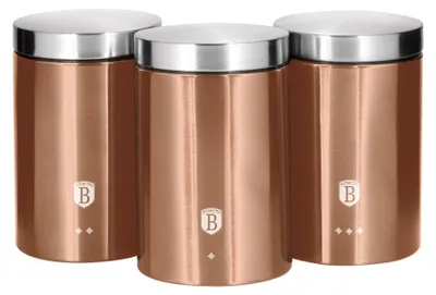 Zdjęcie produktu dla BERLINGERHAUS zestaw 3 pojemników na żywność Rosegold Metallic Line BH-6720