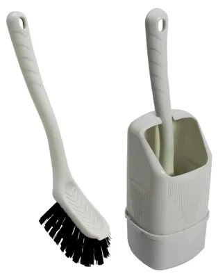 Produktbild von Toilettenbürste mit Halter weiß für WC, Wohnwagen, Wohnmobil und Boot
