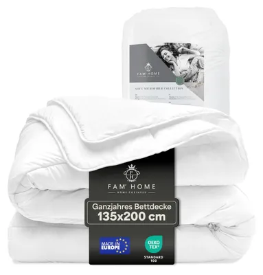 Imagen del producto de Manta de microfibra, 135x200 cm, lavable, hipoalergénica, material transpirable