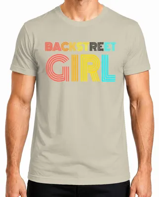Imagen del producto de Camiseta para hombre de los años 90, con diseño que hace referencia a la banda Backstreet Boys, estilo "boygroup", con un mensaje musical y un toque de sarcasmo. Talla M